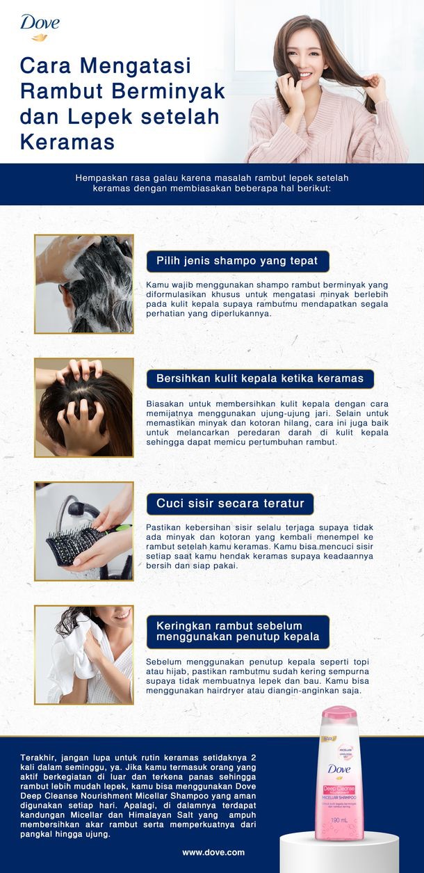 Ketahui Penyebab Dan Cara Mengatasi Rambut Berminyak Yang Tepat Dove