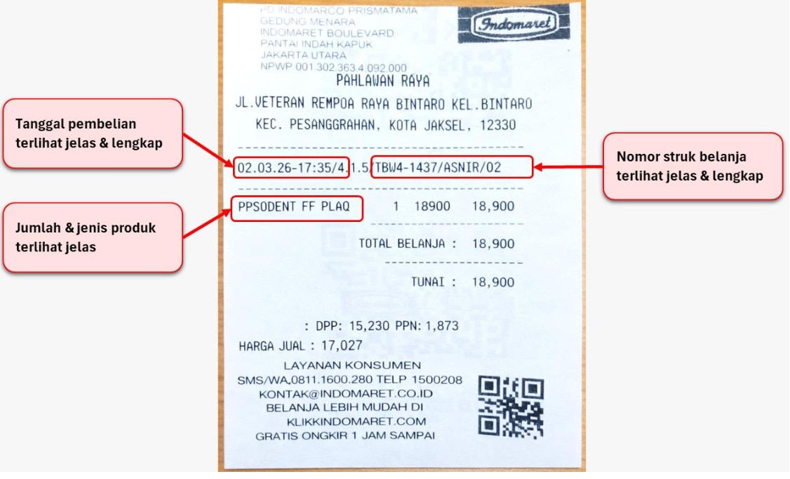 Informasi Toko Offline Struk