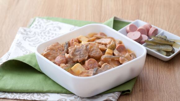 Pork with Sausage and Cheese Recipe