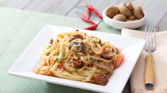 Spicy Shrimp and Chorizo Pasta Recipe