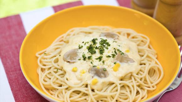 Creamy Chicken and Corn Cream Spaghetti Recipe