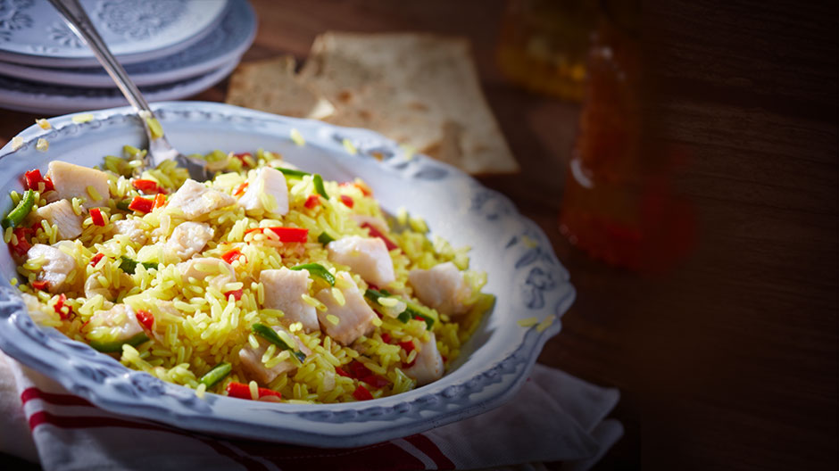 Arroz a la Vizcaína con Pescado