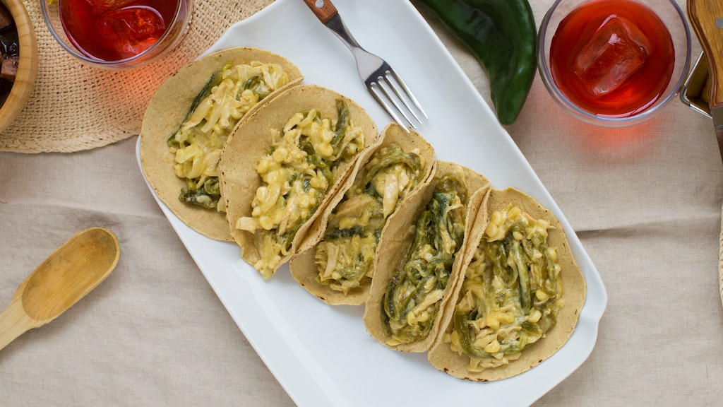 Tacos de Rajas con Crema Recepedia