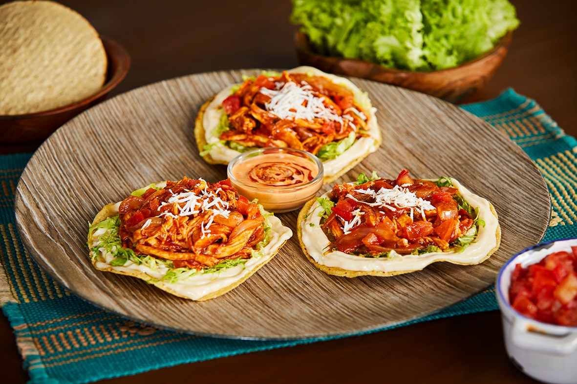 Tostadas de Tinga de Pollo Recepedia