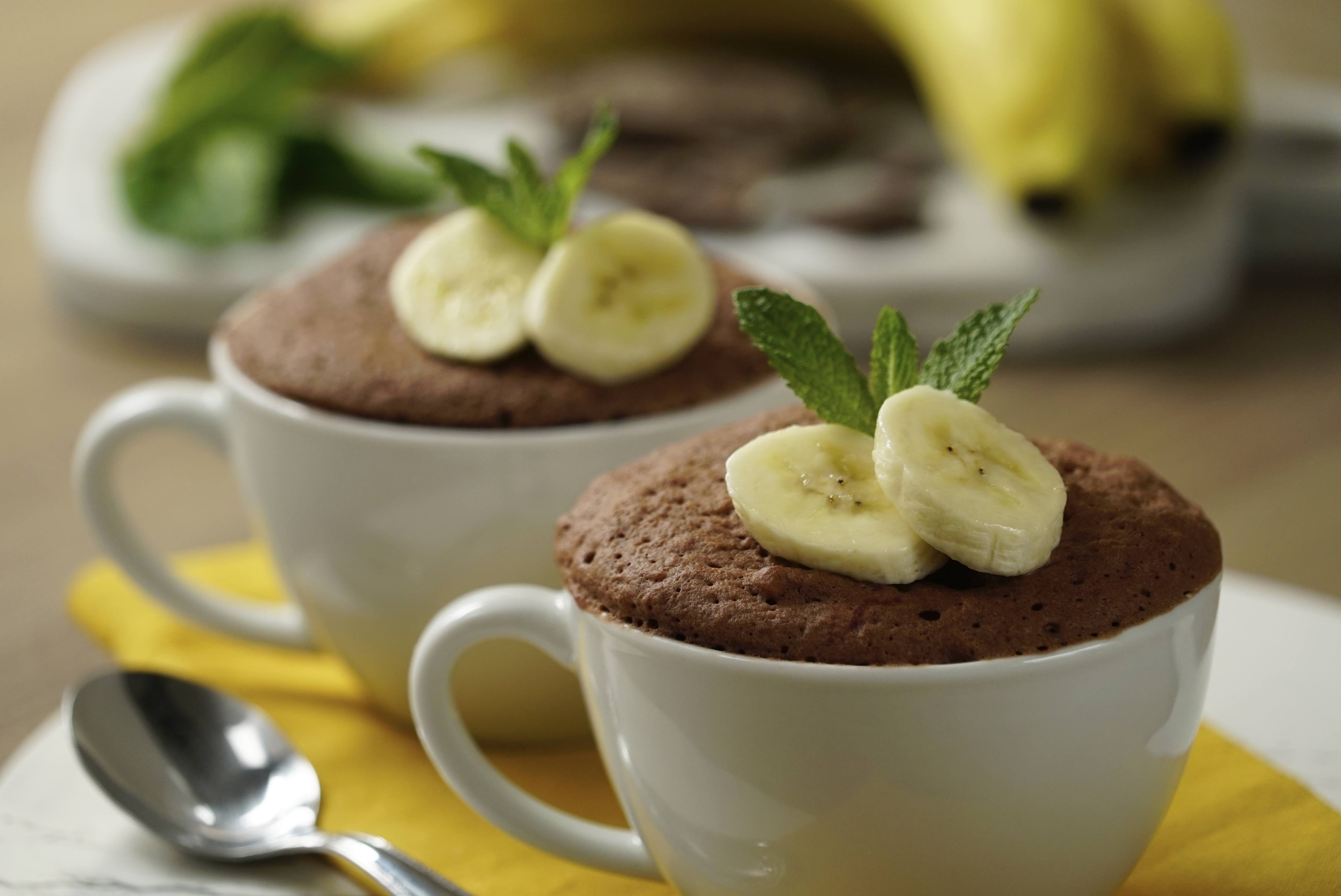Pastel en Taza (mug cake) de Choco - Plátano