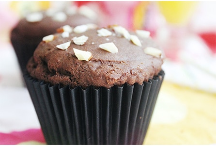 Muffin de chocolate con almendras