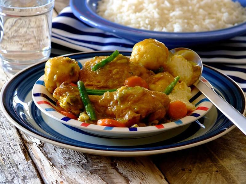 Spicy Chicken Stew with Dumplings