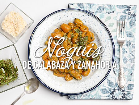 Ñoquis de calabaza y zanahoria con Savora Original