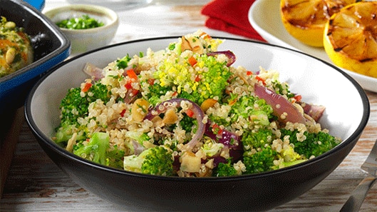 Quinoa, Broccoli and Almond Salad