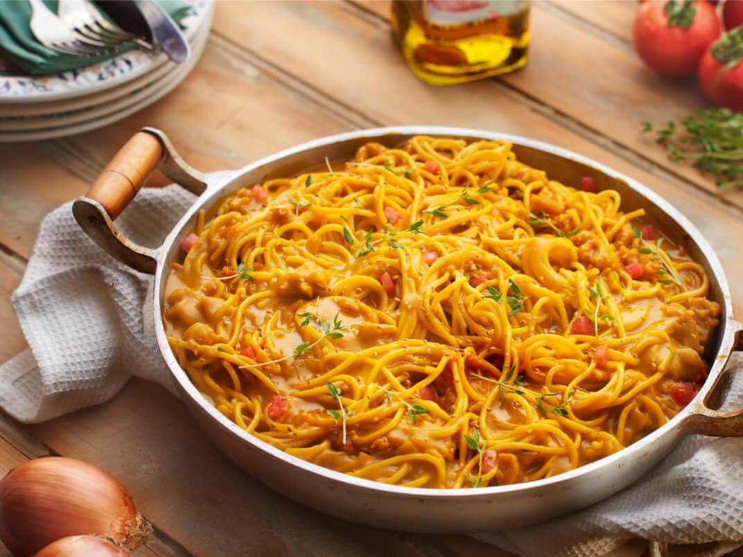 Spaghetti ao Molho de Abóbora