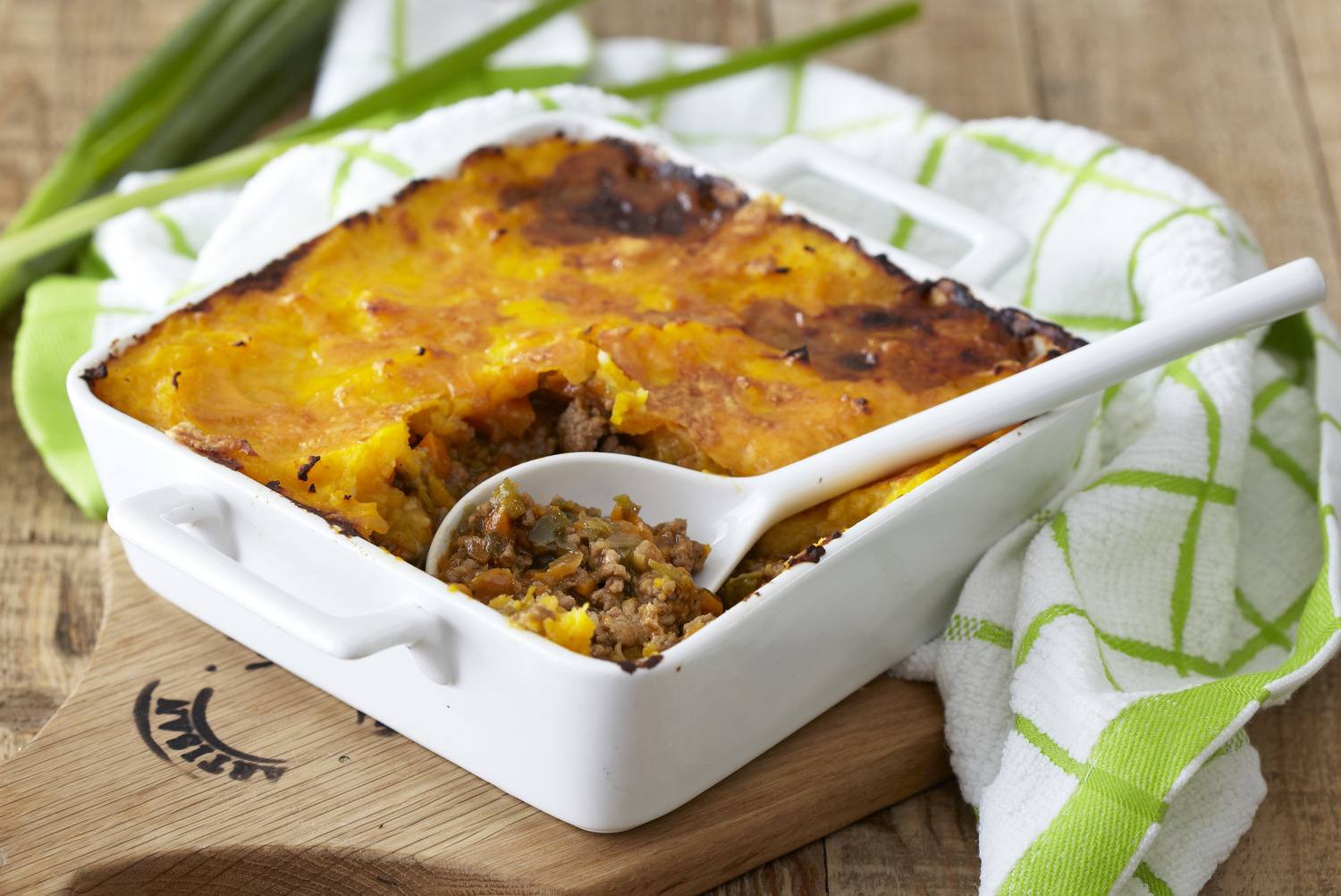 Cottage Pie Topped with Butternut and Potato Mash