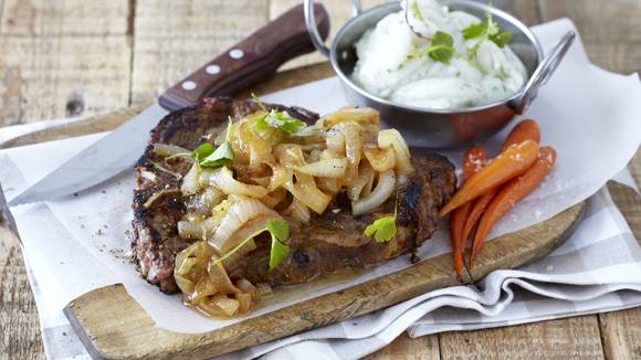 Grilled T-Bone Steaks with Garlic and Ginger