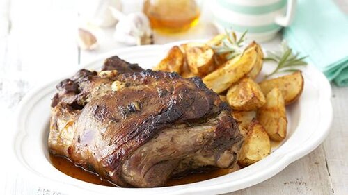Fragrant Roast Lamb with Honey and Lavender | whatsfordinner