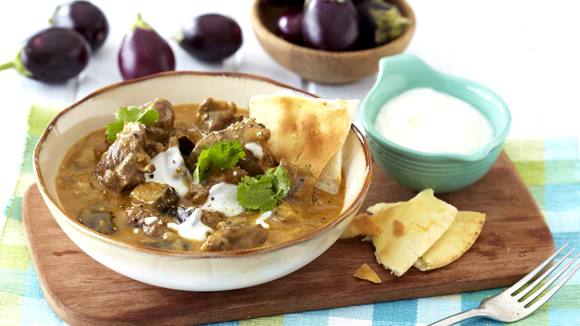 Aromatic Lamb, Brinjal and Coconut Curry
