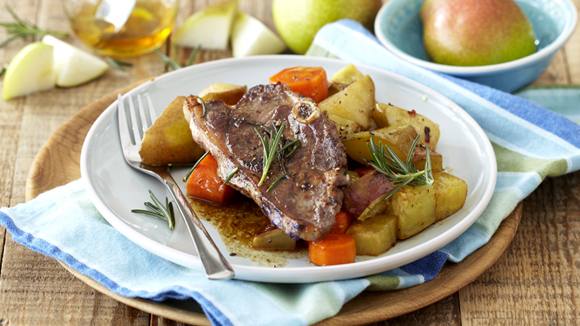 One-Pot Lamb, Vegetable and Pear Roast