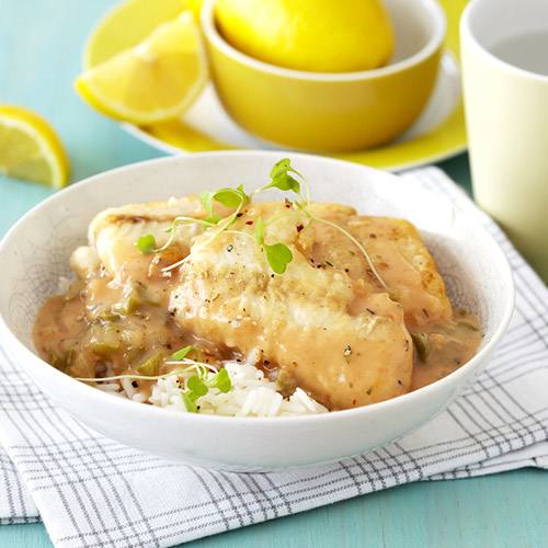 Baked Fish with a Creamy Cheese Sauce