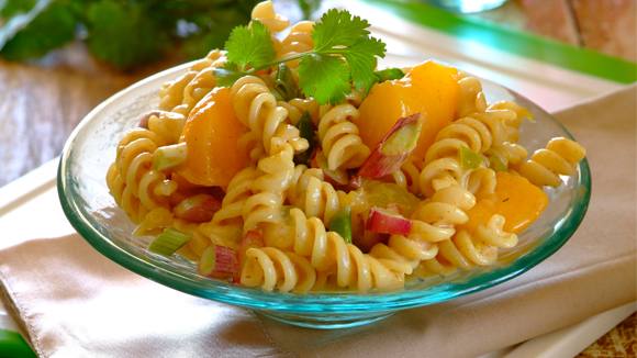 Curried Peach Noodle Salad
