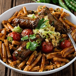 Spicy Boerewors and Cabbage Pasta