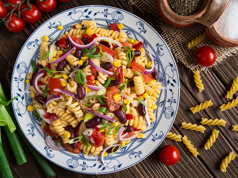 Three Bean Pasta Salad whatsfordinner