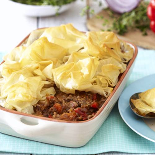 Cape Malay Mince and Phyllo Pie