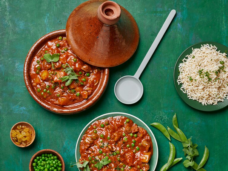 Moroccan Chicken Giblet Tagine with Brown Rice whatsfordinner