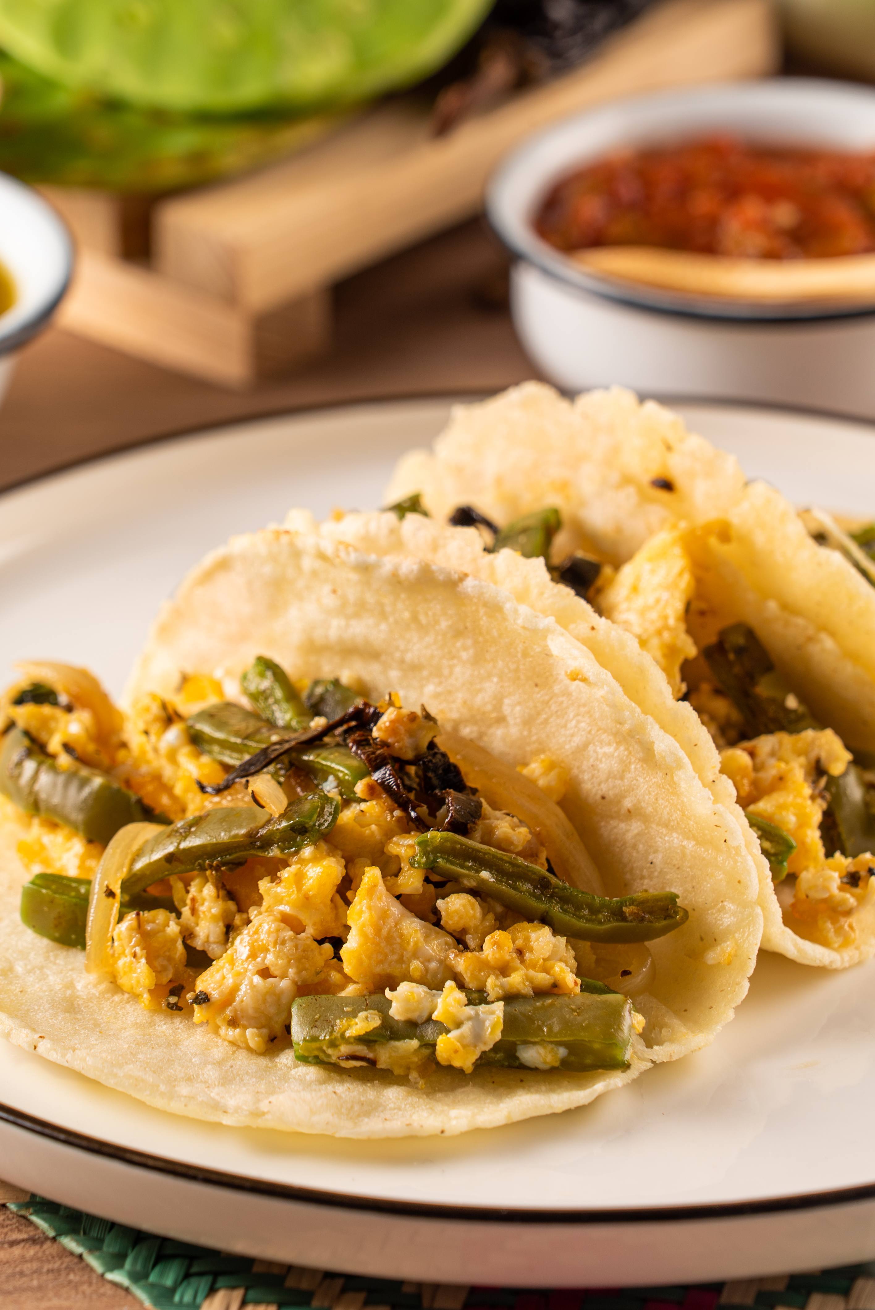 Tacos de Nopal con Huevo | Recepedia