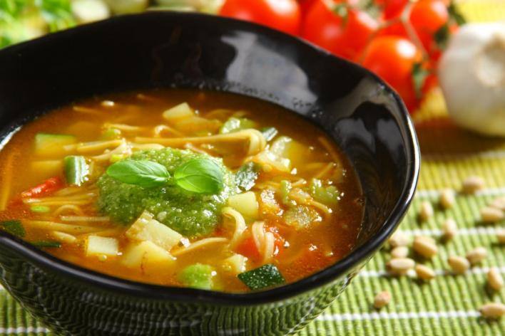 Zöldségleves pestóval - Soupe au pistou