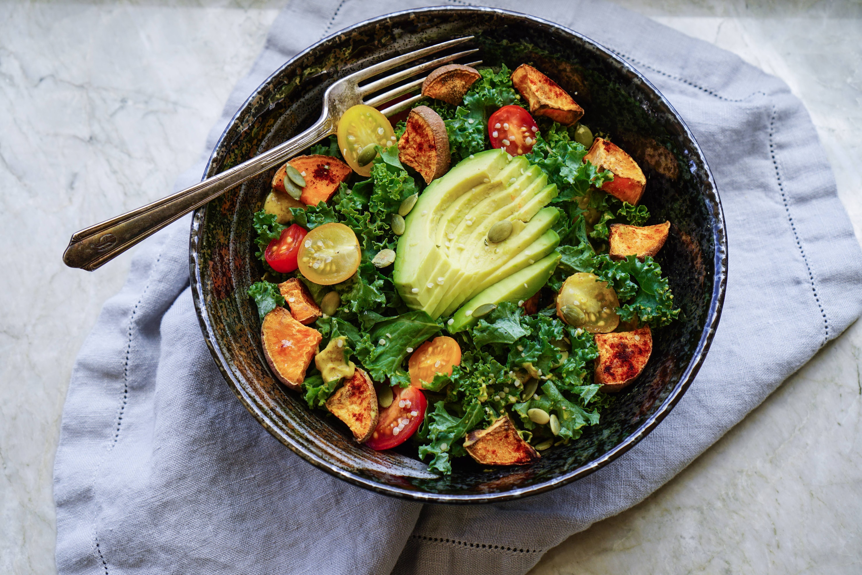 Ensalada de Kale y Camote