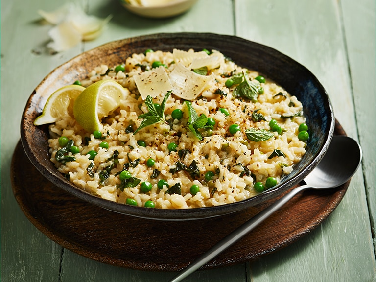 Pea and Spinach Risotto