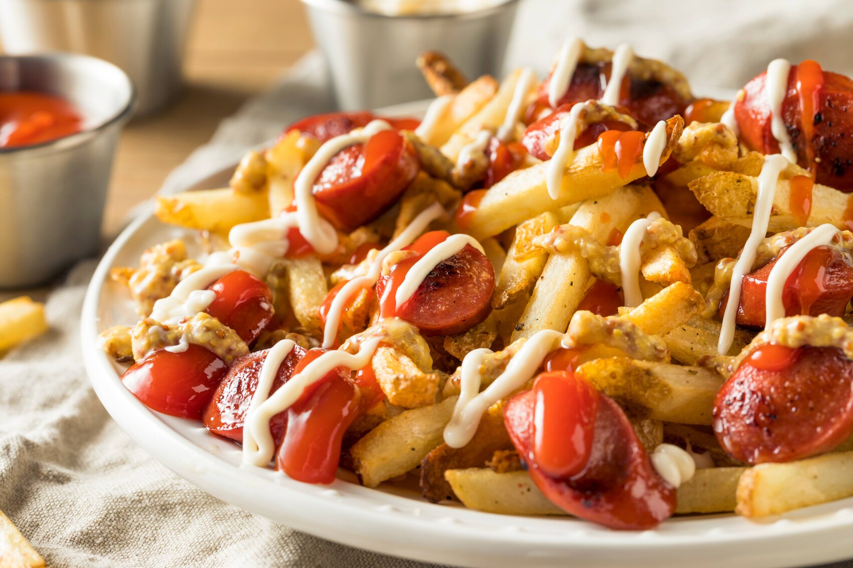 Salchipapas con Mayo y Ketchup SecretosDeCocina