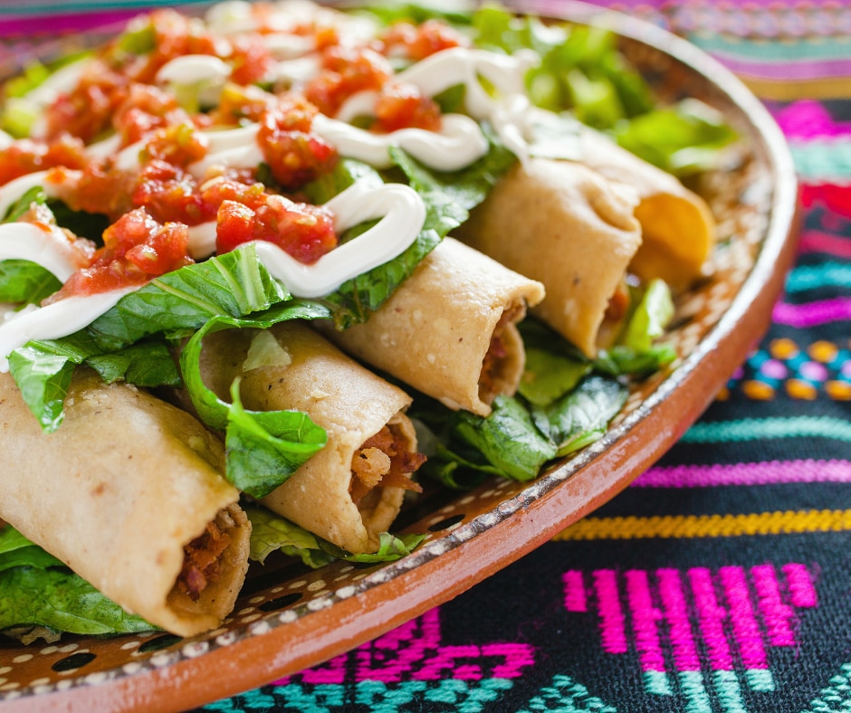 Tacos dorados en freidora de aire Recepedia