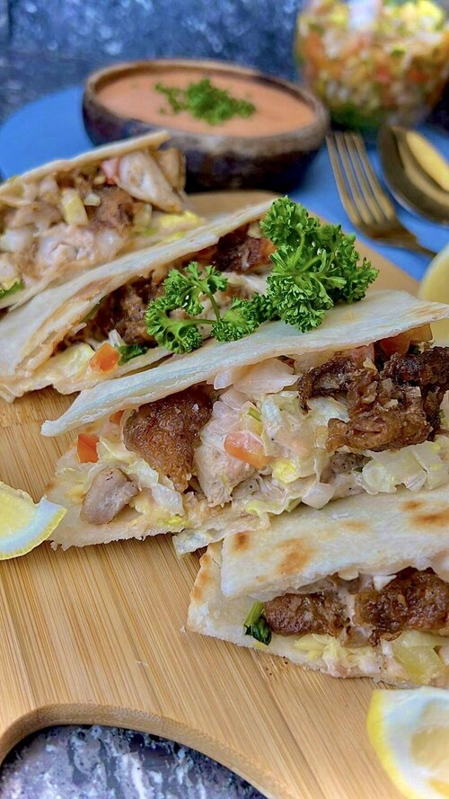Chicken Quesadilla with Spicy Garlic Mayo Dip By Khimberly Dancel