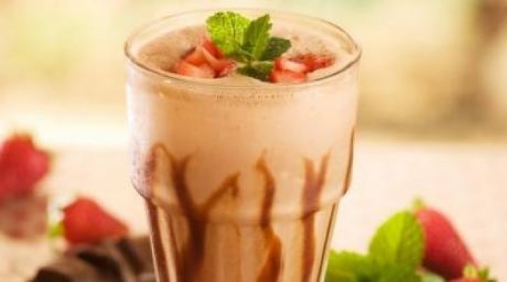 Milkshake de Chicabon Zero Açúcar com Morango e Hortelã