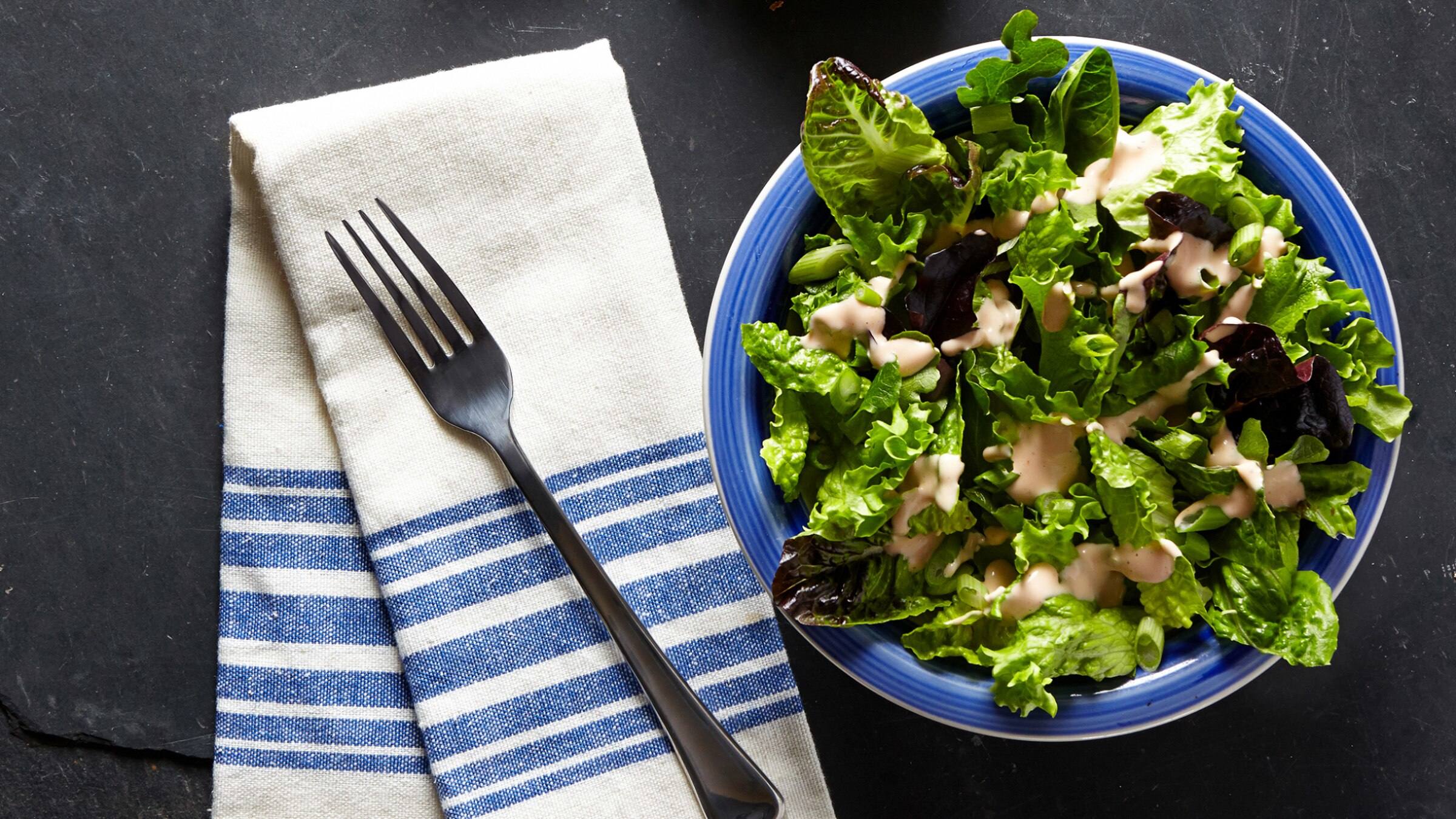 Salad With Easy Thousand Island Dressing