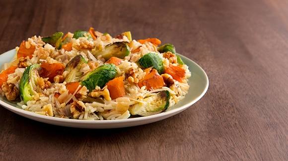 Butternut Squash and Brussels Sprouts Rice