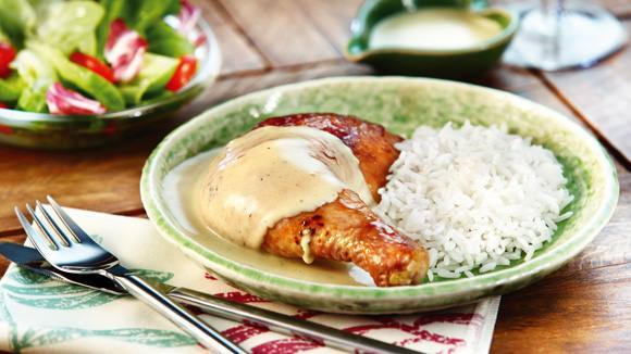 Rico plato de pollo con arroz