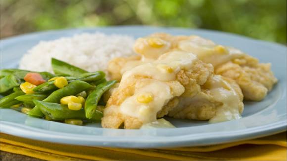 Fish with Corn and Egg Sauce Recipe