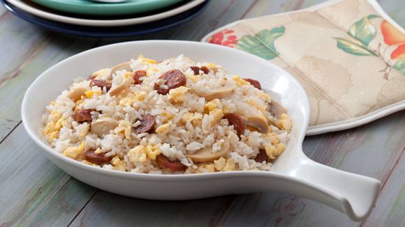 Chorizo Rice with Mushroom and Egg Recipe