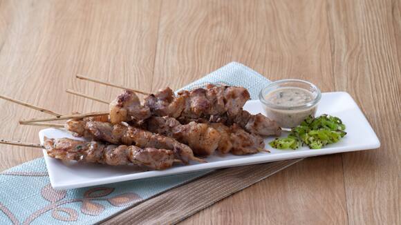 Grilled Pork Skewers with Green Chili Recipe