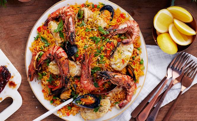 Festive Seafood Paella