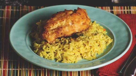 Lemon Chicken Over Rice
