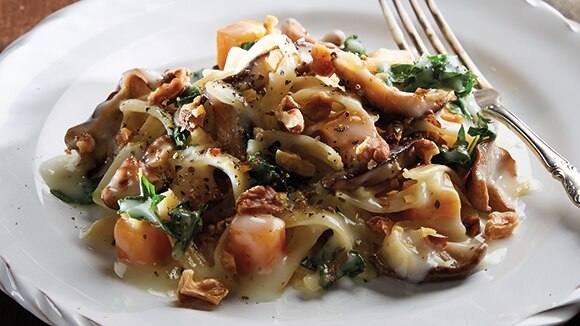Butternut Squash Parmesan Pasta with Shitake Mushrooms