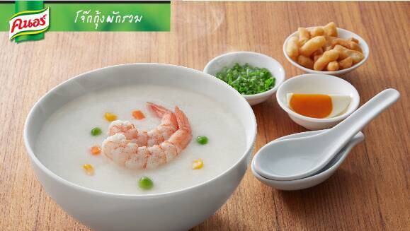 โจ๊กกุ้งผักรวม