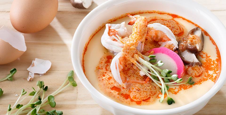 ไข่ตุ๋นญี่ปุ่นซอสต้มยำ