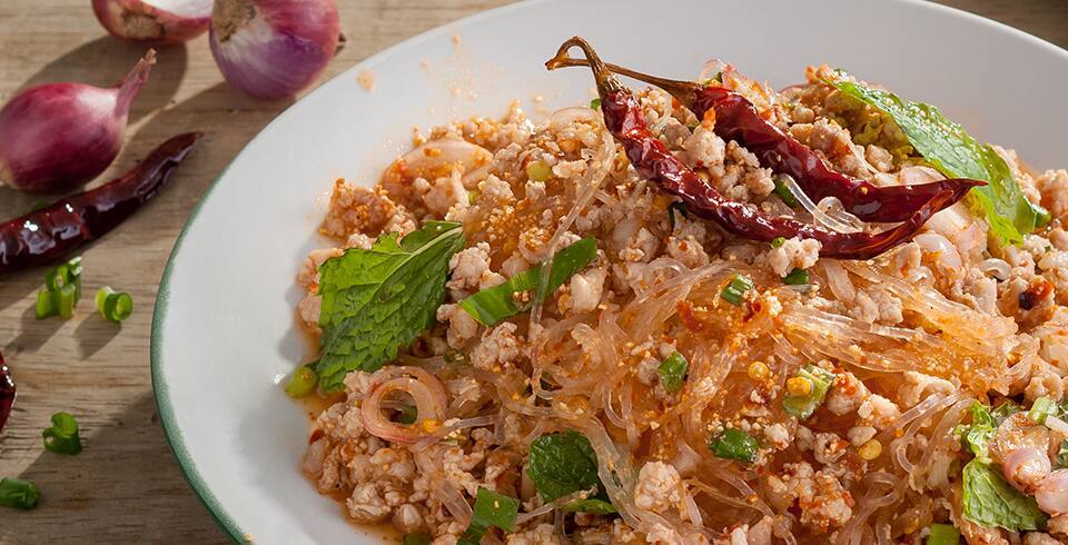 ลาบวุ้นเส้นหมูสับ