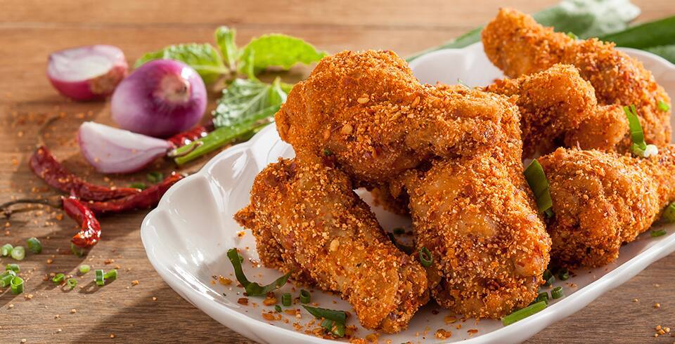ไก่กรอบลาบแซ่บ