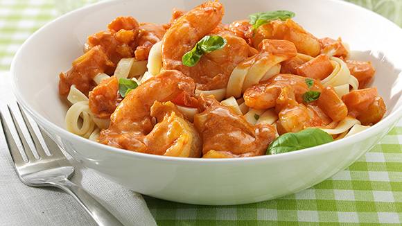 Tagliatelles aux gambas