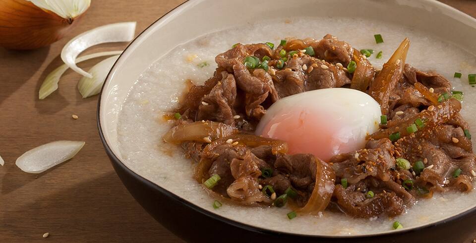 โจ๊กหน้าเนื้อญี่ปุ่น