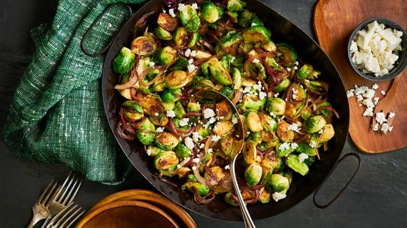 Balsamic Feta Brussels Sprouts