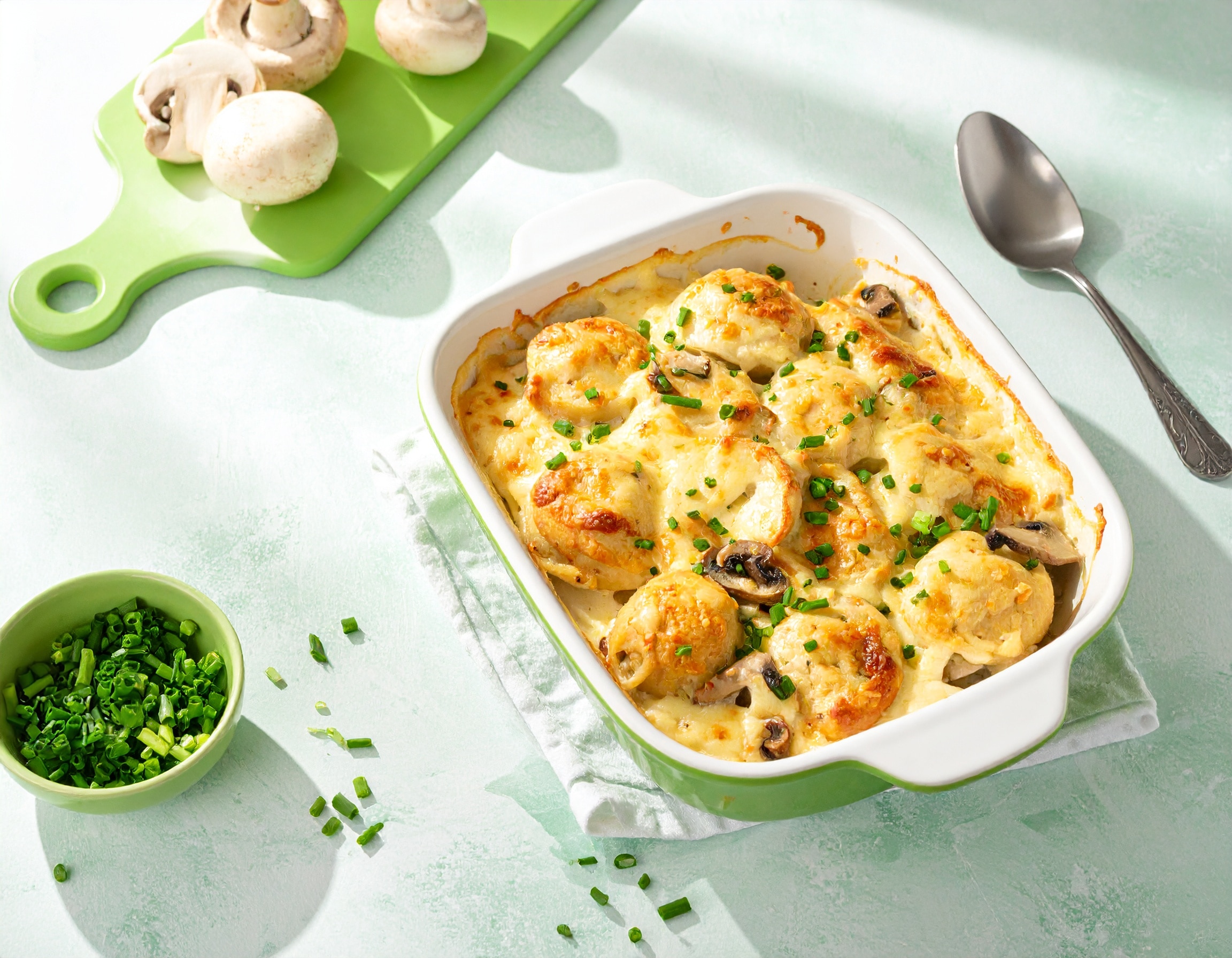 Knorr - Knödelauflauf mit Pilzen 60 Min  recipe